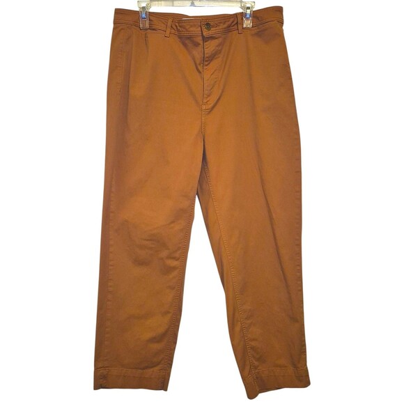 EVERLANE Cropped Straight Tall Pant Size 16 High Rise Wide Leg in Golden Brown - Picture 1 of 4
